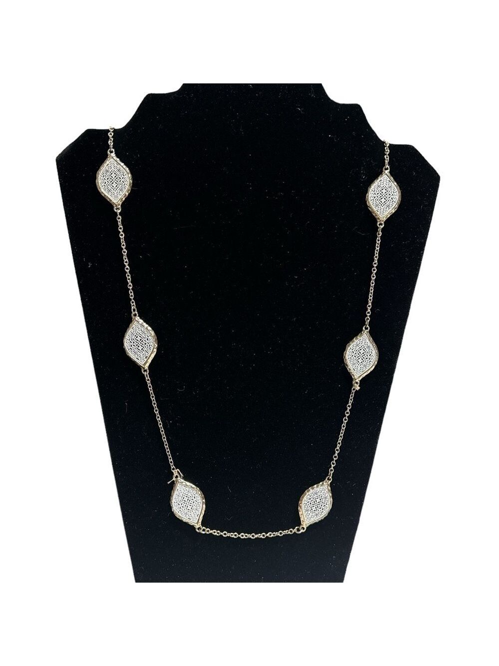Charming Charlie Framed Filigree Statement Necklace